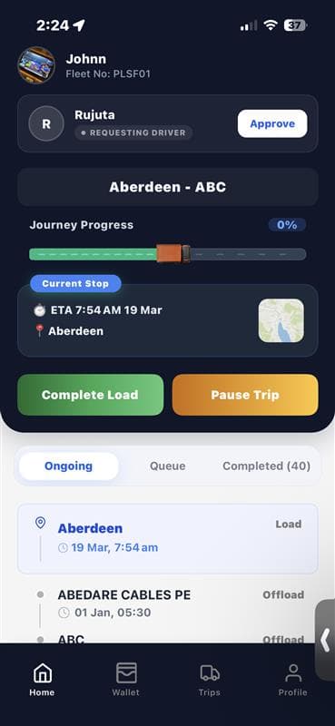 OnRoute · Driver assigned